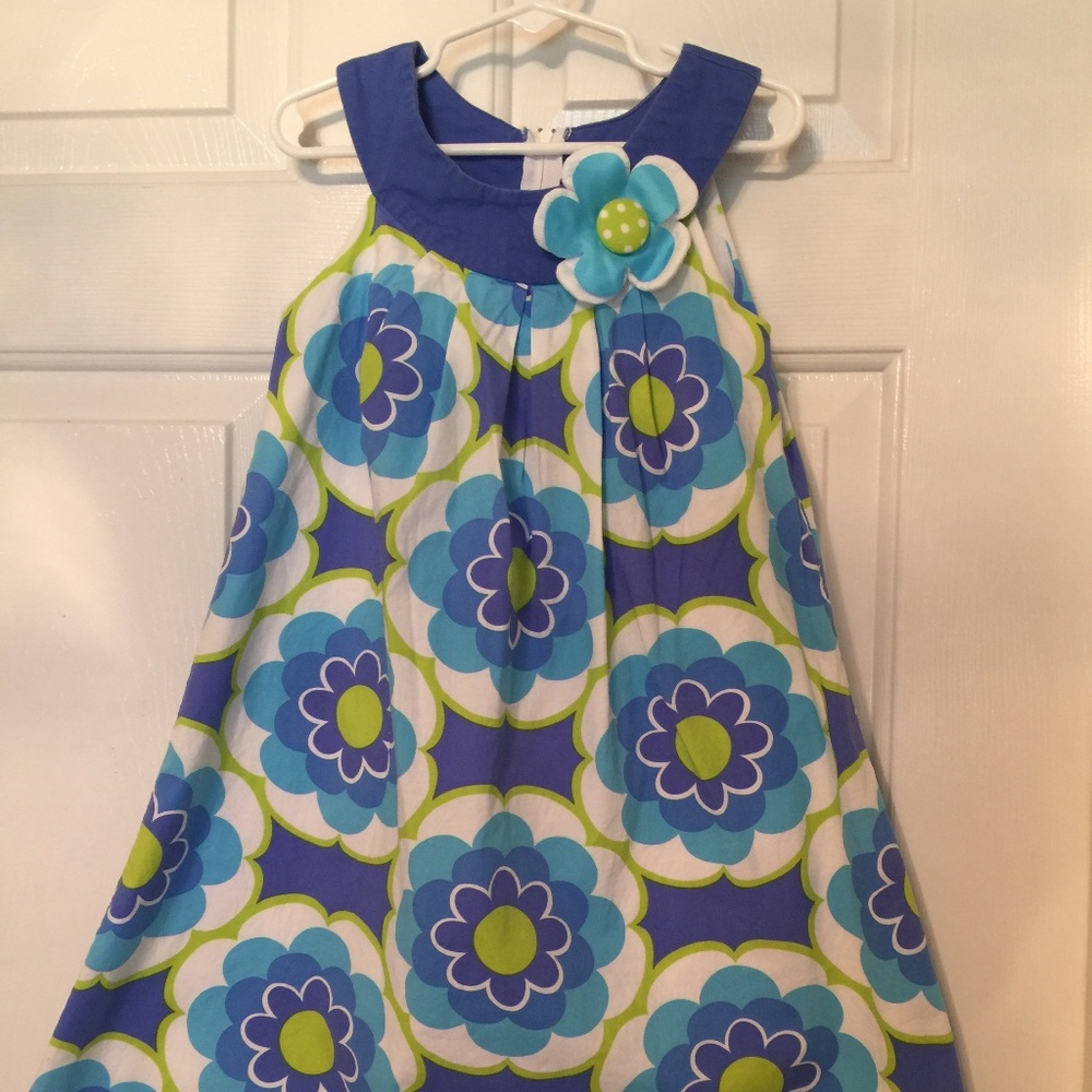 Rare Editions size 6x little girls dress teal blue